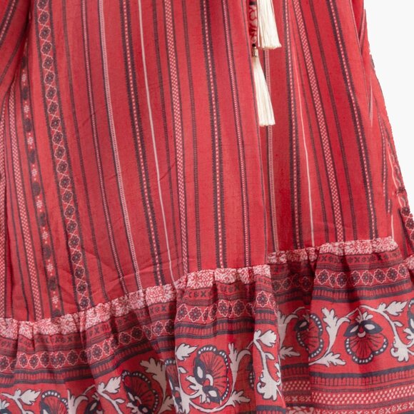 Sleeveless Stripe Printed Crepe Midi Dress - Picture 8 of 8